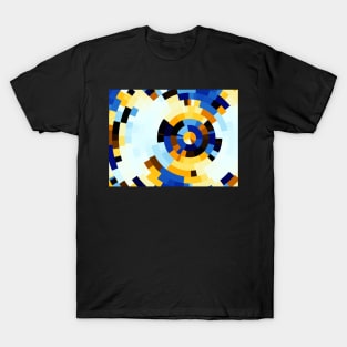 Blue white concentric rings T-Shirt